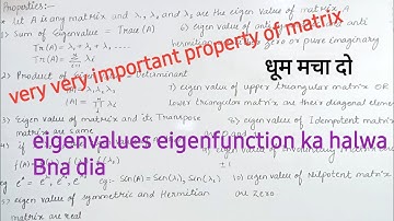 mathematical physics for csir net iit jam msc phd gate tifr barc.  eigenvalues and eigenfunction