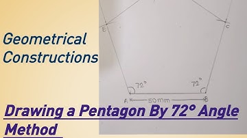 Drawing a pentagon by 72° angle method| #dbatu #Geometrical Constructions| #FY BTECH|