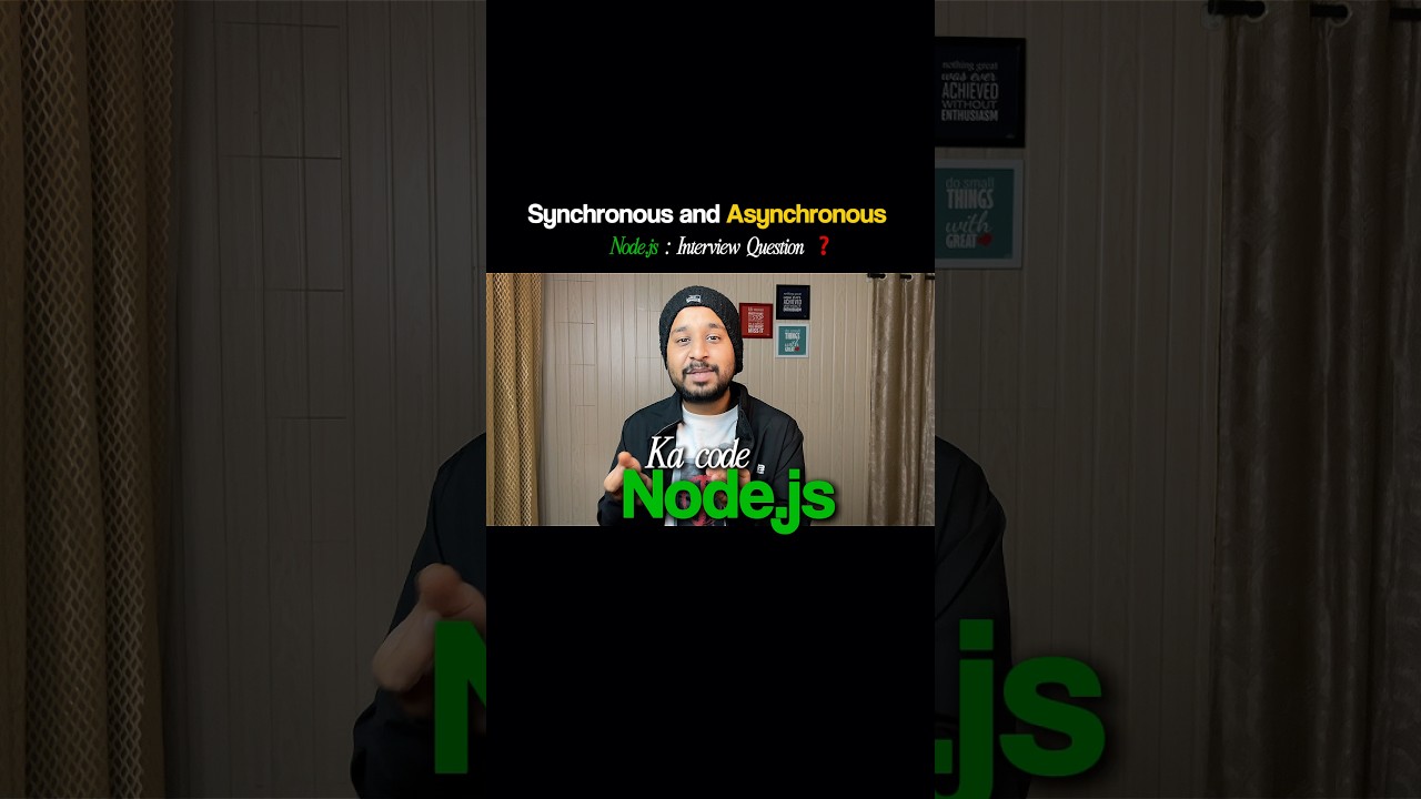 Synchronous vs Asynchronous in Node.js | Node.js Beginner Guide✅💻❤️