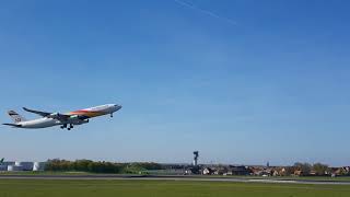 Air Belgium OO-ABA Airbus A340-300 Take-Off Brussels Airport Zaventem 07R