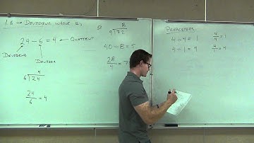 Prealgebra Lecture 1.6 Part 1