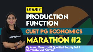 MARATHON 2 | Production Function | CUET PG ECONOMICS Coaching | CUET PG Economics 2026 Syllabus |