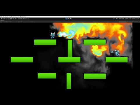 2D Firebending Game Prototype using Fluid Simulation