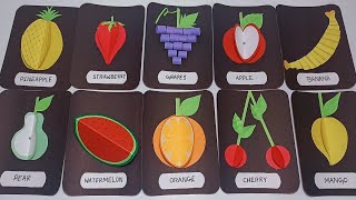 DIY 3D Fruits For Kids / Classroom Decoration / Easy Paper Craft screenshot 4