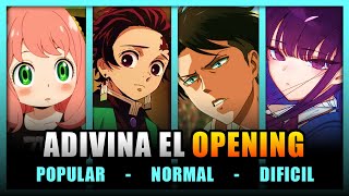 ADIVINA EL OPENING DE ANIME | NIVEL POPULAR-NORMAL-DIFICIL | 30 ROUNDS