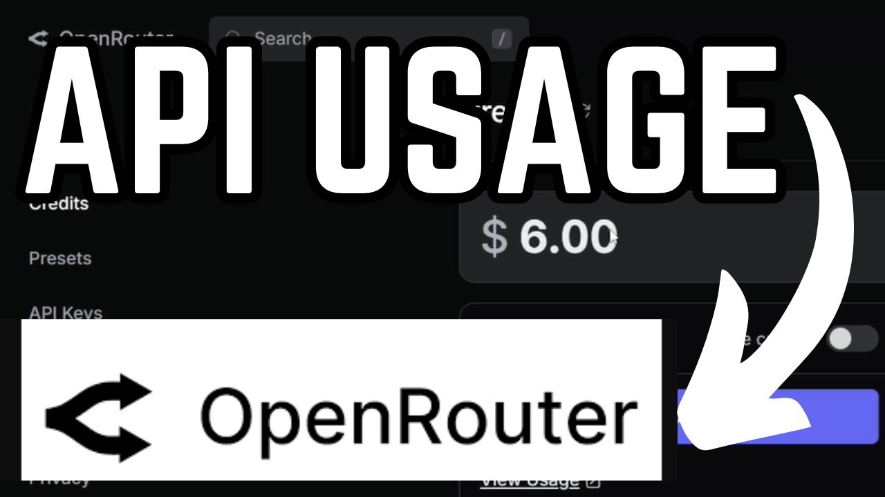 How to check Openrouter API Credits Usage stats Tutorial - YouTube