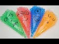 Learn Colors Orbeez In Cream Pastry Bag With Doodles Relaxing Satisfying 2 色を覚えよう！ ぷよぷよボールが袋から出てくるよ