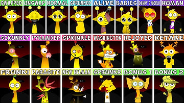 EVERY Incredibox Characters From SWAPPED | All New Versions Comparison