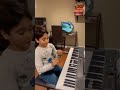 My grandson's keyboard 🎹 performance 🥰🥰🎊 #piano