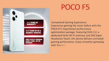 POCO F5: Unleashing Power and Performance in a Flagship Device