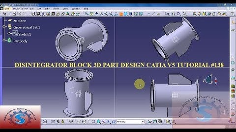 DISINTEGRATOR BLOCK || CATIA V5 3D PRACTICE DRAWING || BASIC TUTORIALS FOR BEGINNERS #138