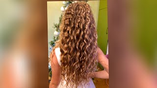 Як заплести косички і отримати кучері😍. How to braid pigtails, to get curls.