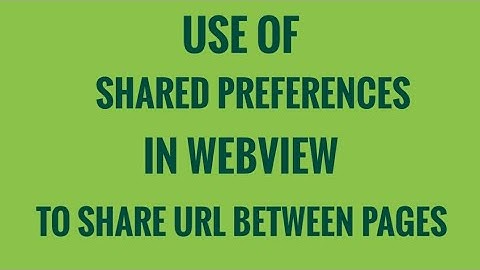 Use of shared preferences to share data between pages