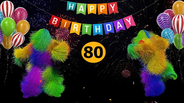 80th Birthday - Happy Birthday To You Song 80 Years Happy Birthday Video.