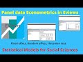panel data analysis in eviews fixedrandom effect