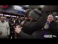 John Harbaugh's Postgame Speech, Game Balls After Playoff Win vs. Texans | Baltimore Ravens