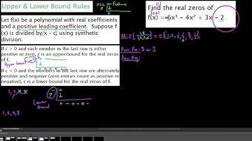 HPC 2.5.4,  Zeros of polynomials, Upper and Lower Bounds
