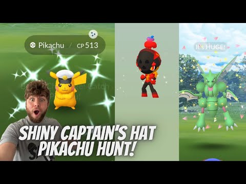 ✨Shiny Captain’s Hat Pikachu Hunt In Pokemon Go! Charcadet DEBUT and More In Pokemon Go!✨