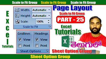 advanced ms excel 2007 tutorial in telugu#Excel latest videos#page layout in Excel#Excel tutoring
