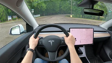 2021 Tesla Model Y Standard Range - Rainy POV Test Drive (Binaural Audio)
