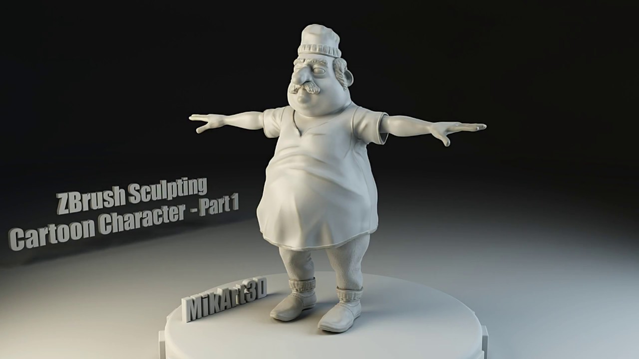sculpting a cartoon character in zbrush