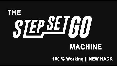The Step Set Go Machine || Operated by hand || New Hack || 100% Working || Without Walking