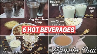 6 Must Try Hot Beverages | Super Easy Healthy & Tasty Beverages | Monsoon Special Beverages
