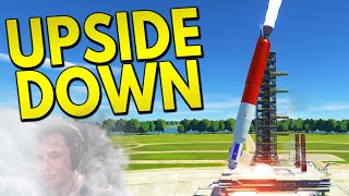 Can you launch a Rocket UPSIDE DOWN in KSP?