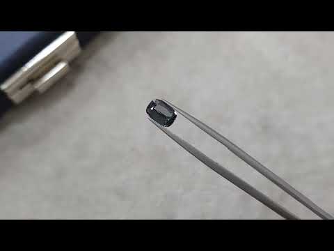 Cushion cut steel spinel 1.14 ct, Burma Video  № 2