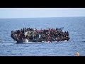 Migrant boat capsize off libyan coast caught on camera