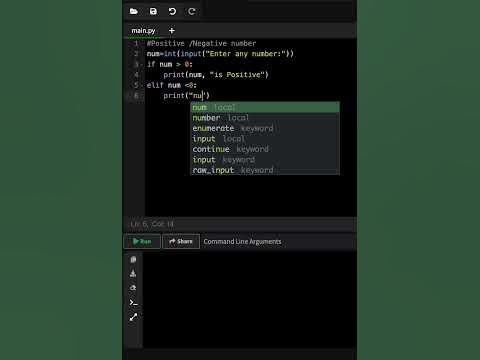 Positive or Negative Number | Python #programming #coding #python # ...