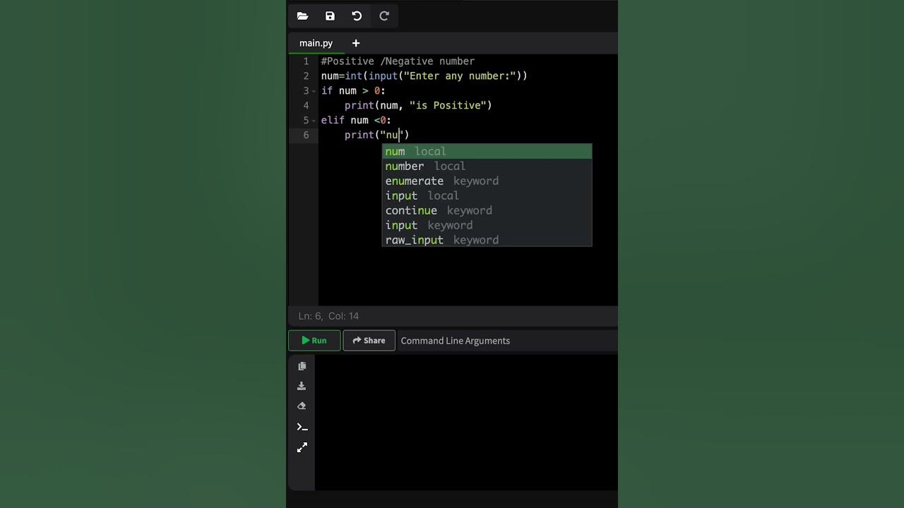 Positive or Negative Number | Python #programming #coding #python # ...
