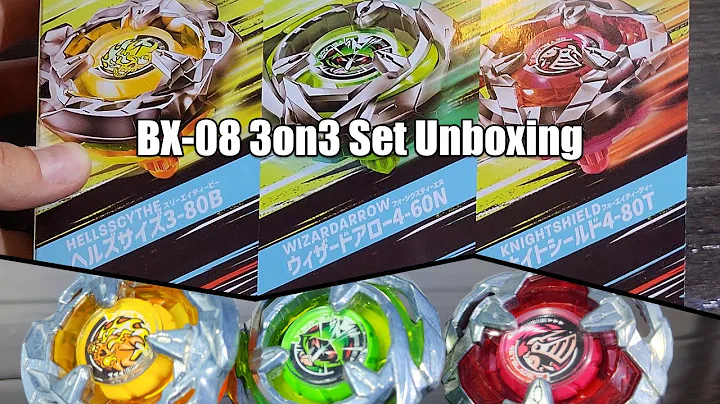 Beyblade X BX-08 3on3 Set - Wizardarrow, Hellscythe, & Knightshield