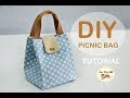 DIY PICNIC BAG// CUTE BAG TUTORIAL // วิธีทำกระเป๋าปิคนิคแบบง่ายๆ