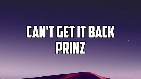 Can't Get It Back - Prinz (Lyrics)