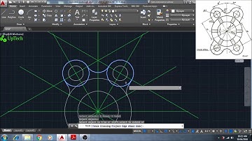 Auto CAD 2015 | 2D Sketch Practice Exercise | Example 6 (Part 1)