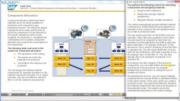 SAP PP MODULE Task list creating material assignments and component allocations,creat material assgn