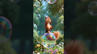 Random Cartoon Short: Squirrel vs Giant Bubble Machine 😂 Cute Surprise Ending