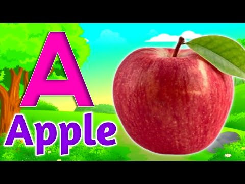 Phonics Song with TWO Words - A For Apple - ABC Alphabet Songs with Sounds for Children