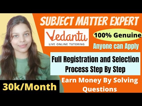 Vedantu Subject Matter Expert | Step by Step Registration | Chegg Alternative