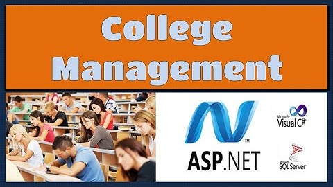 College Management ASP.net C# Online Project | Mini or Major academic project | asp131 #highblixasp