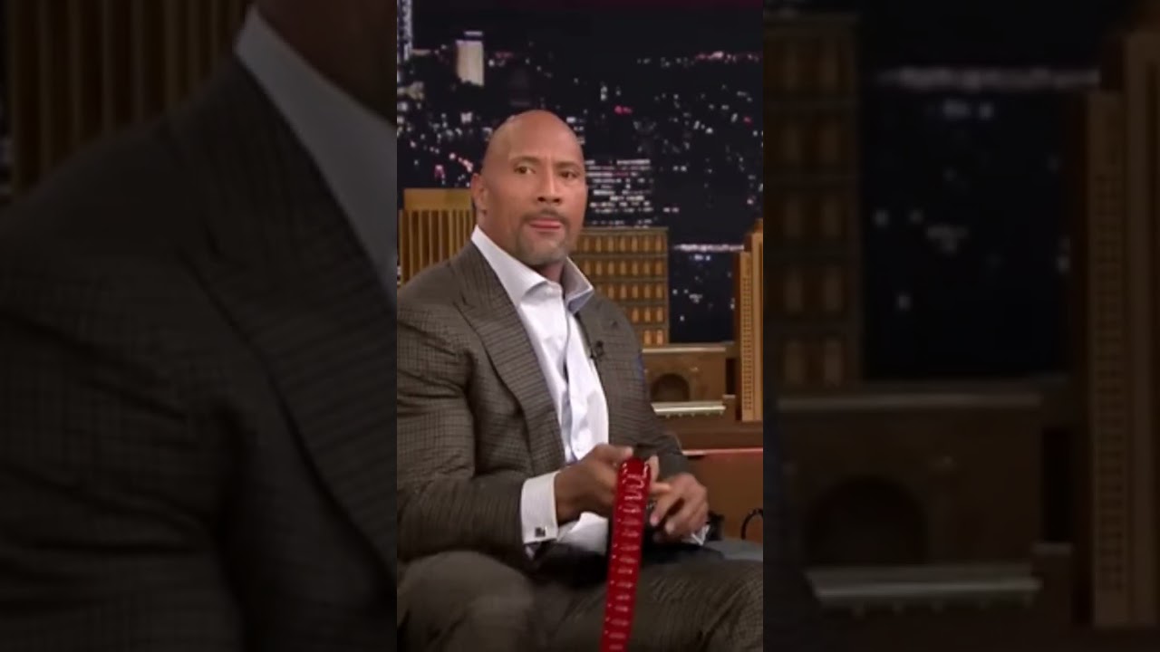 the rock being sussy with gummy worm