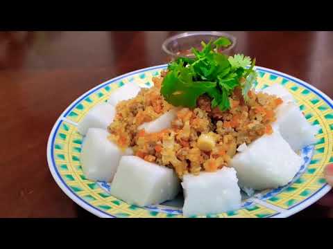 Video Banh duc man nhan tom thit deo thom cach pha nuoc mam... - youtube