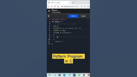 Pattern Printing Program in C #shortsfeed #viralvideo #youtubeshorts #viral #coding #trending