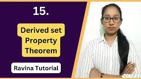 Derived set | Properties | Theorem | Topological Space | MSc/ BSc | @RavinaTutorial