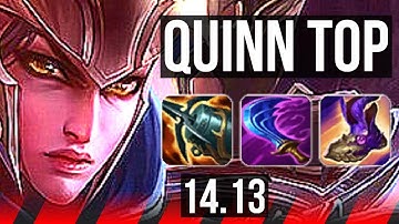 QUINN vs HEIMERDINGER (TOP) | 8/0/6, 6 solo kills, Rank 8 Quinn, Legendary | NA Grandmaster | 14.13