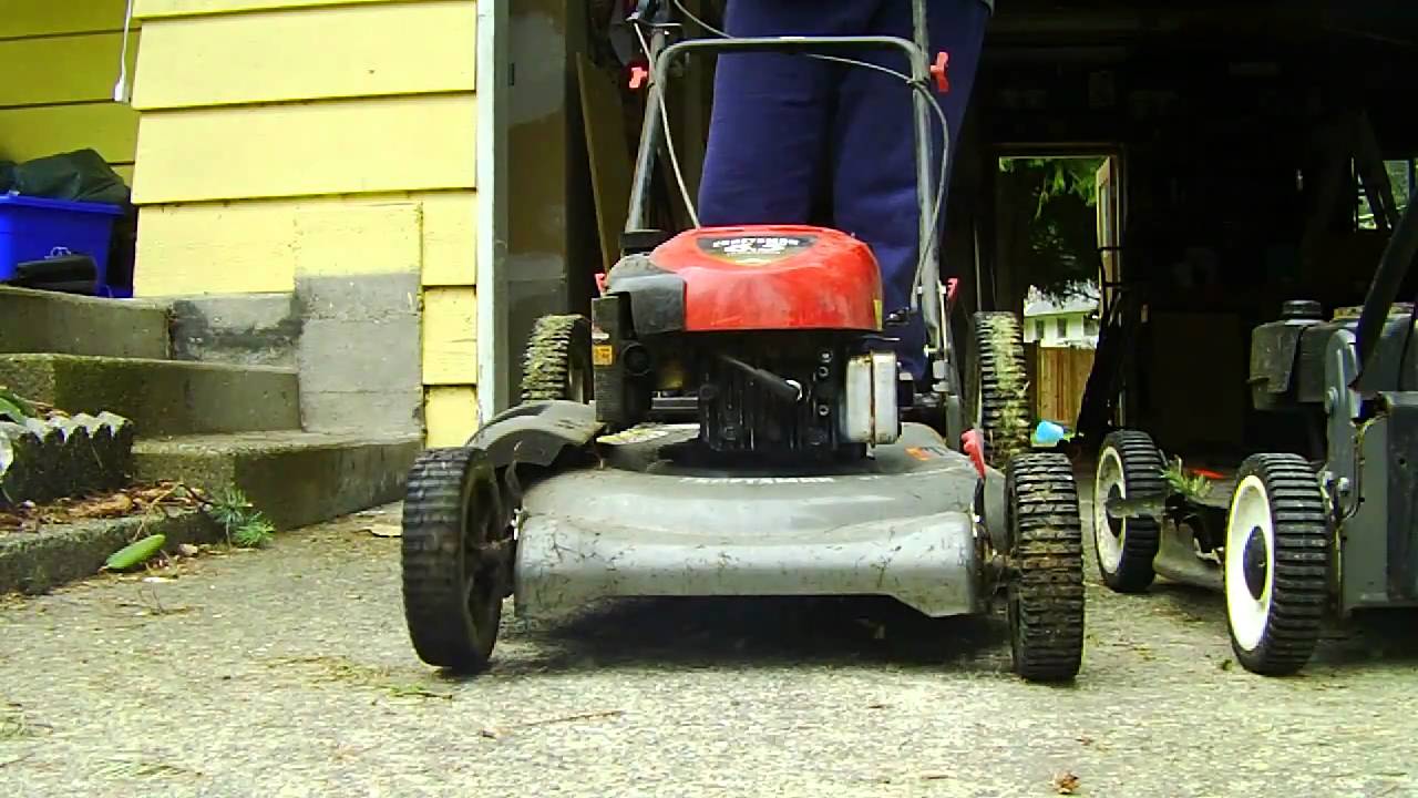 Craftsman 6.5hp lawn Mower smokey Cold Start YouTube