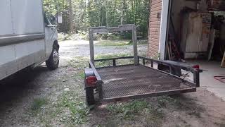 Modification of a 5x8 drop gate trailer, converting it into a carry all for the Box Van: Part one