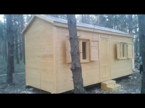 Маленькие дачные домики на базе бытовки распашонки