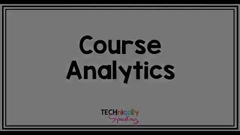 Course Analytics in Schoology